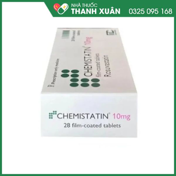 Chemistatin 10mg điều trị tăng cholesterol máu